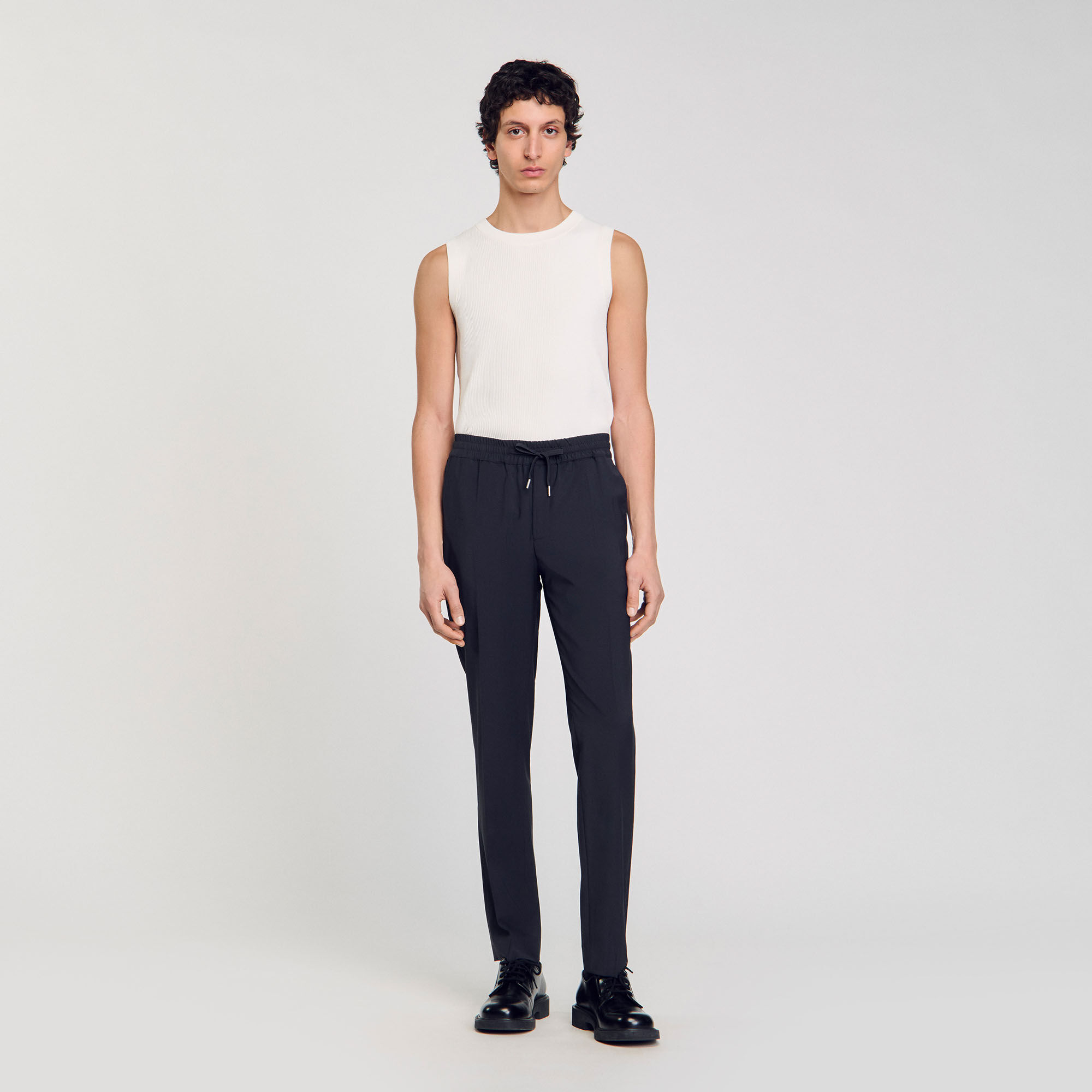 Pantaloni dritti elasticizzati