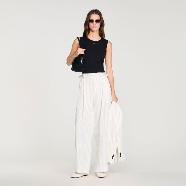 Pantaloni a righe da abito