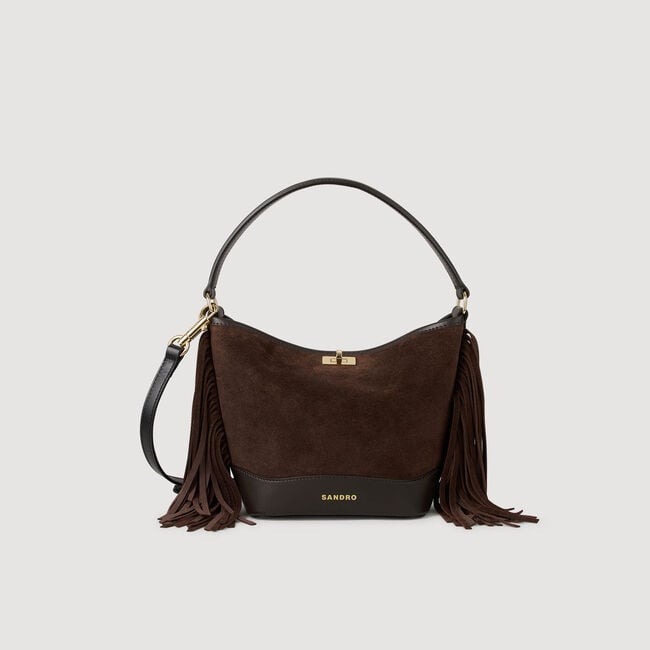 Borsa a secchiello TANGOSO frange