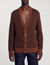Cardigan jacquard square cross