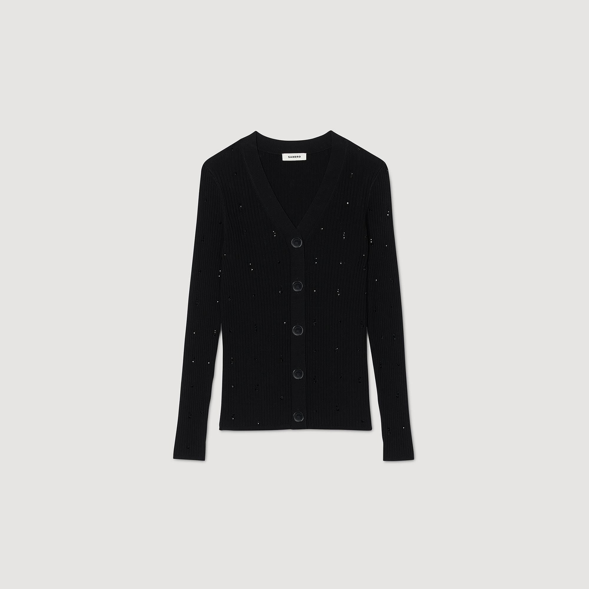 Cardigan con strass
