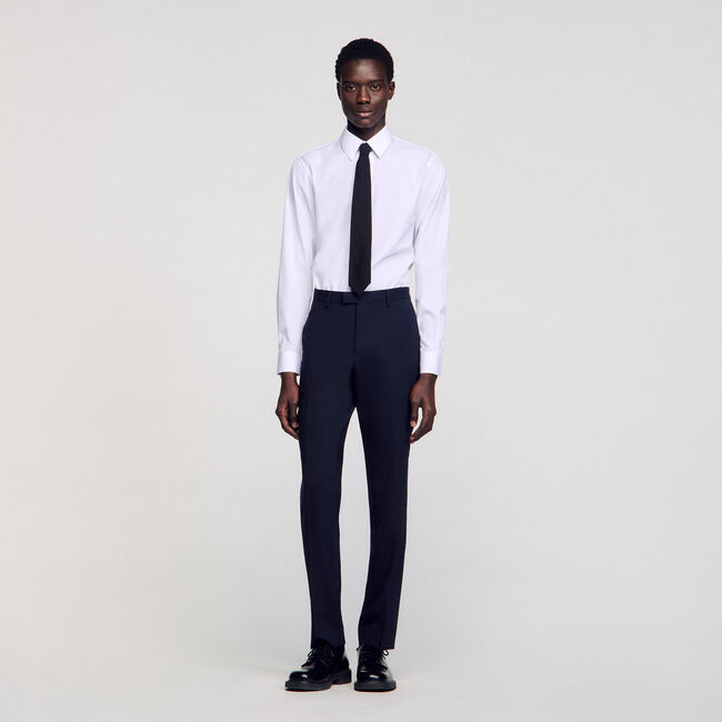 Pantaloni da completo classici in lana