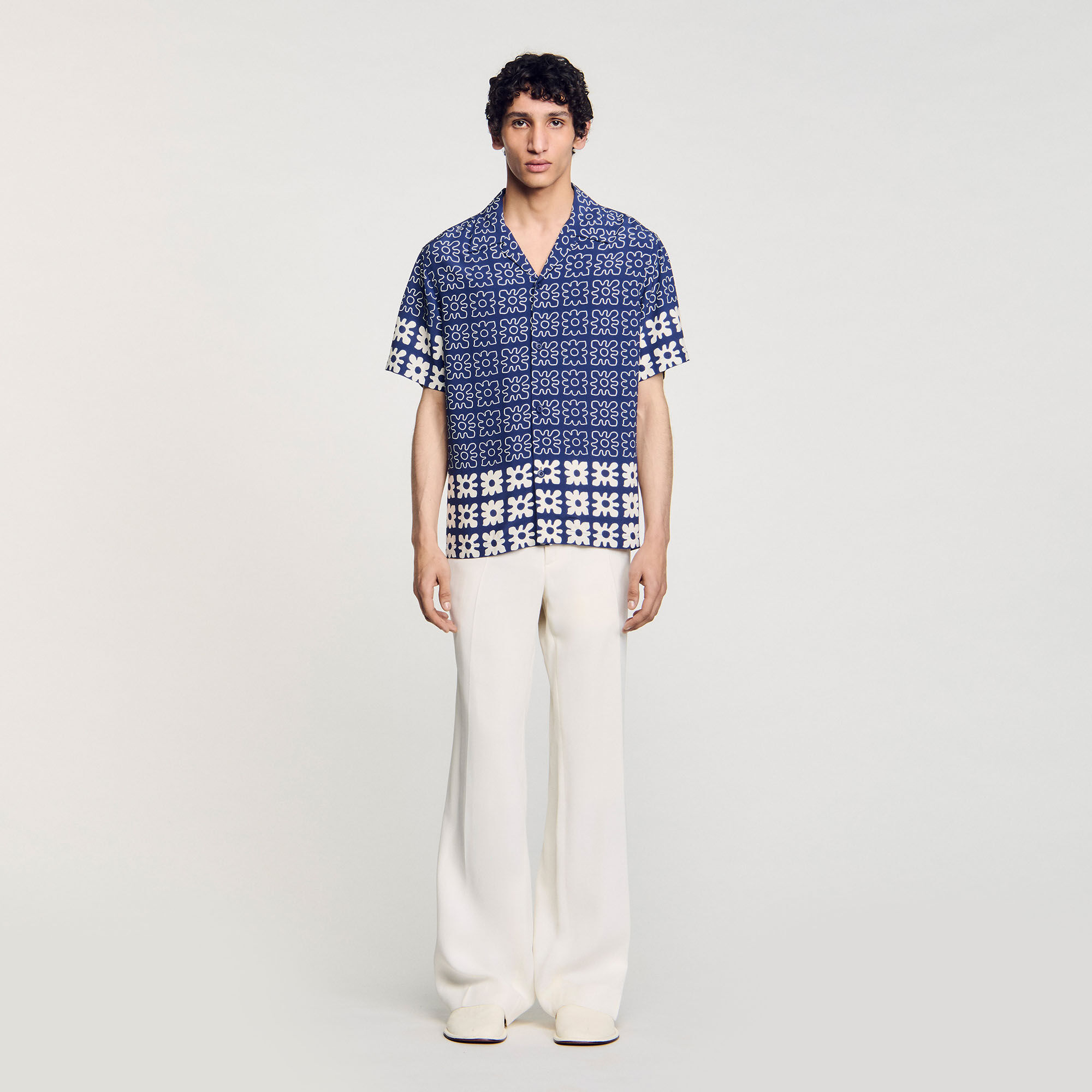Camicia con stampa a fiori