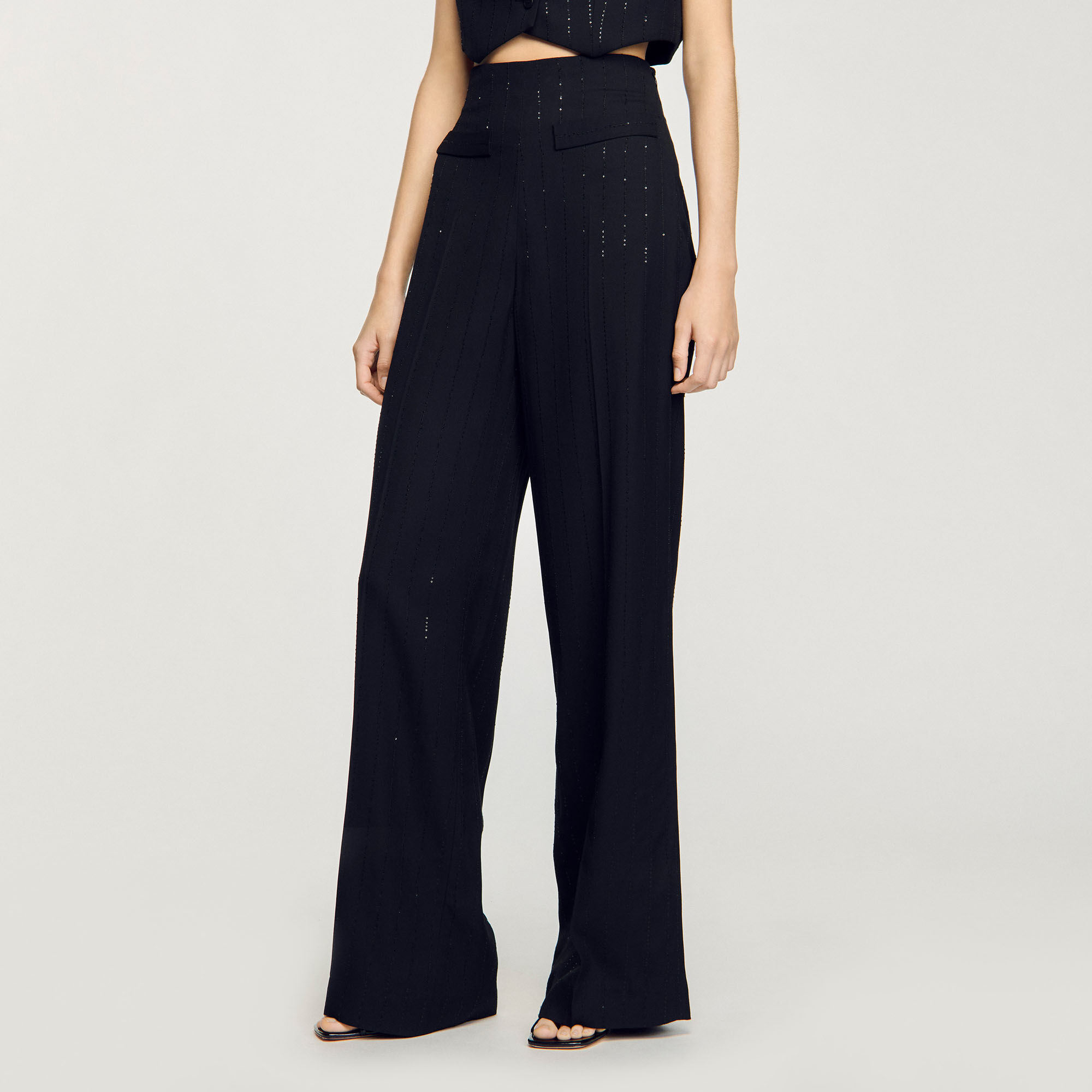 Pantaloni da abito con lustrini
