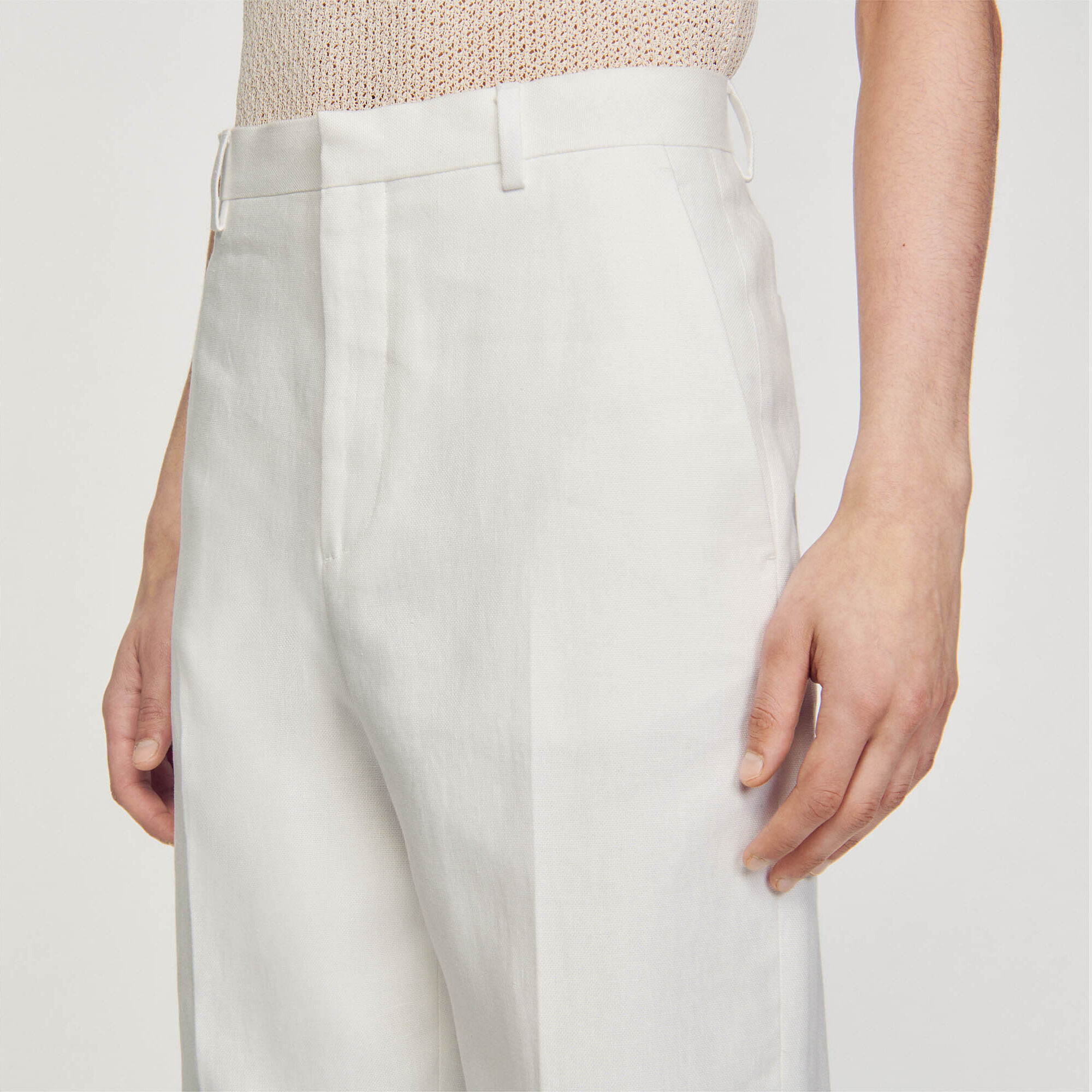 Pantaloni in lino e cotone