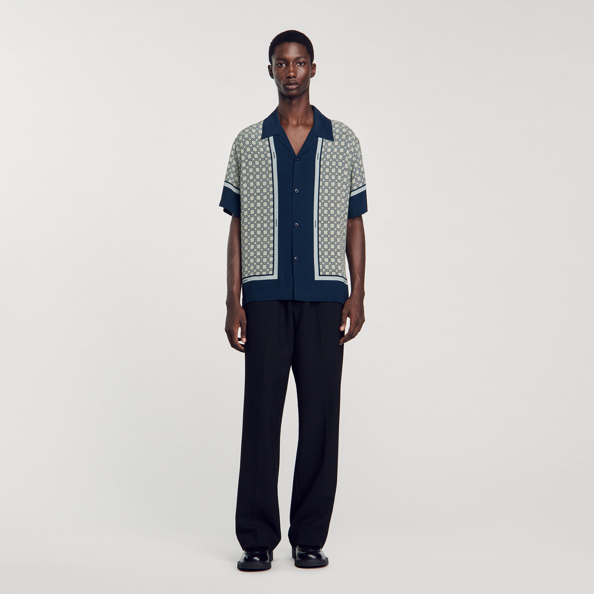 Camicia a maniche corte con stampa