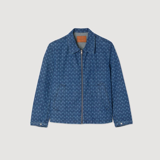 Giacca in denim con motivo a corda