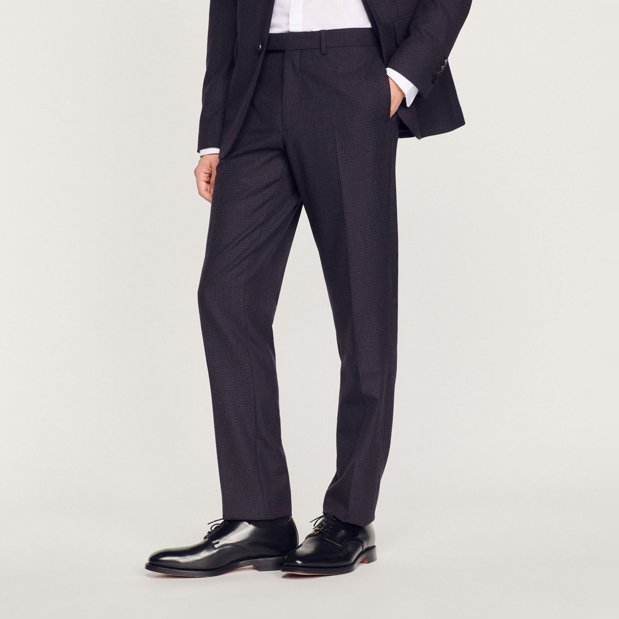 Pantaloni da completo in lana vergine