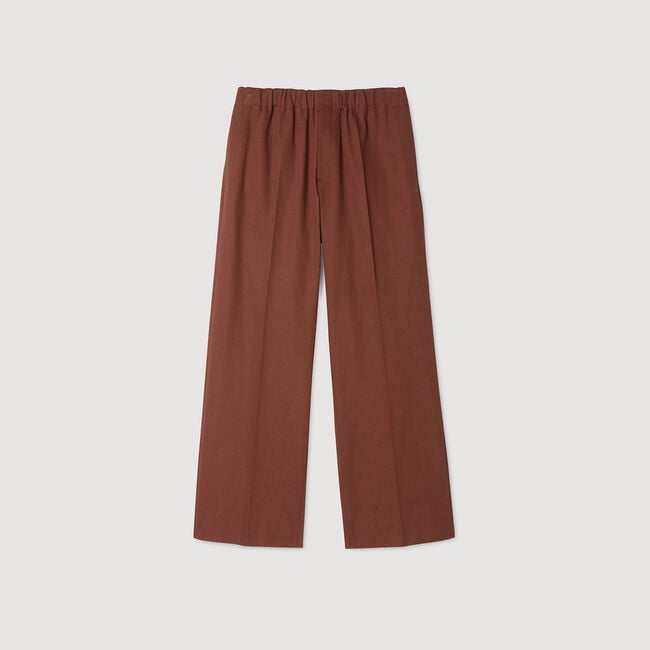 Pantaloni larghi in cotone elasticizzato