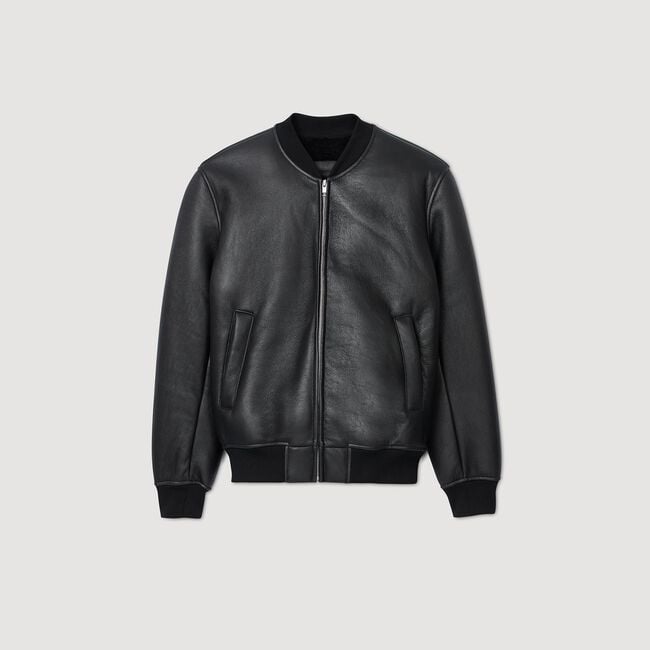 Bomber in shearling