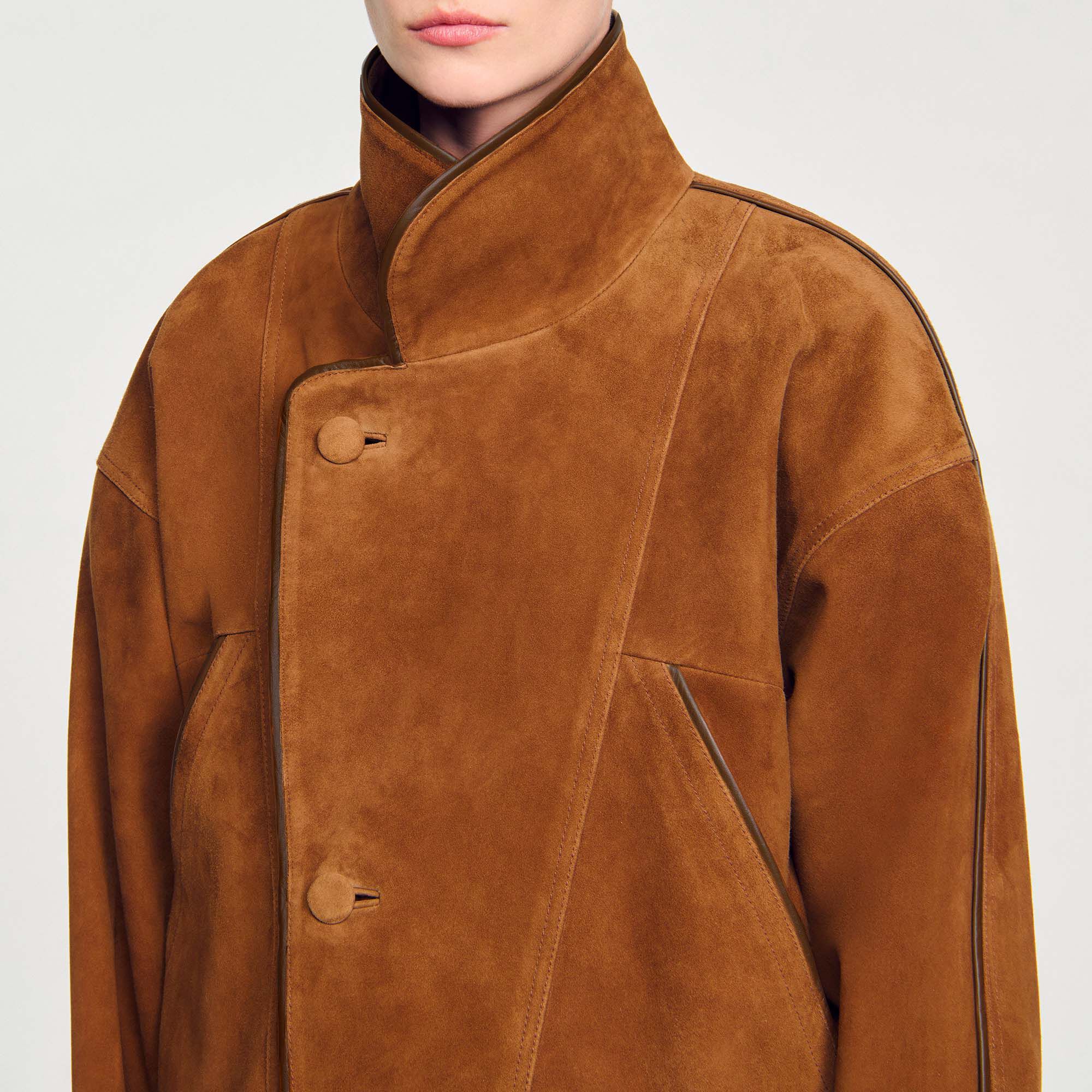 Giubbotto in scamosciato oversize