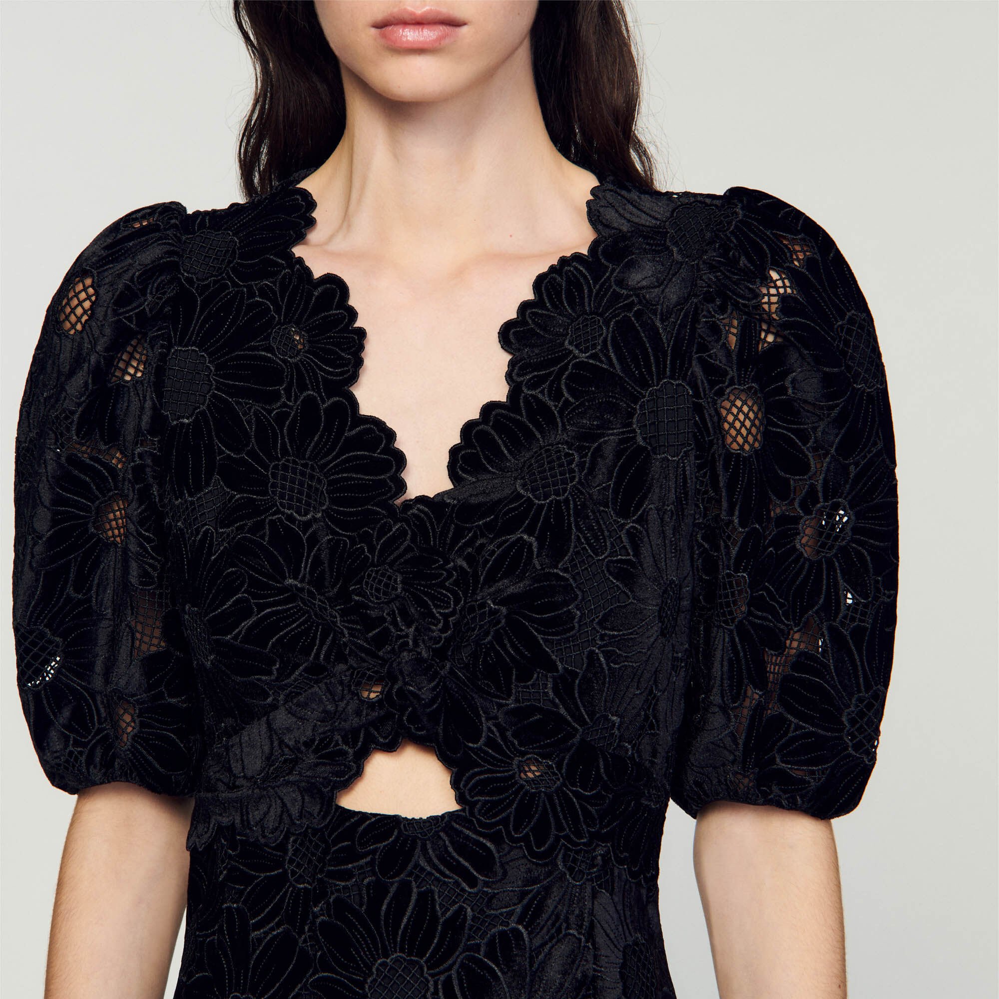 Abito lungo in velluto