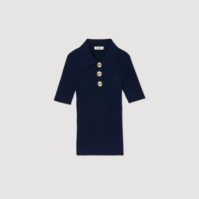 Maglione con colletto a polo