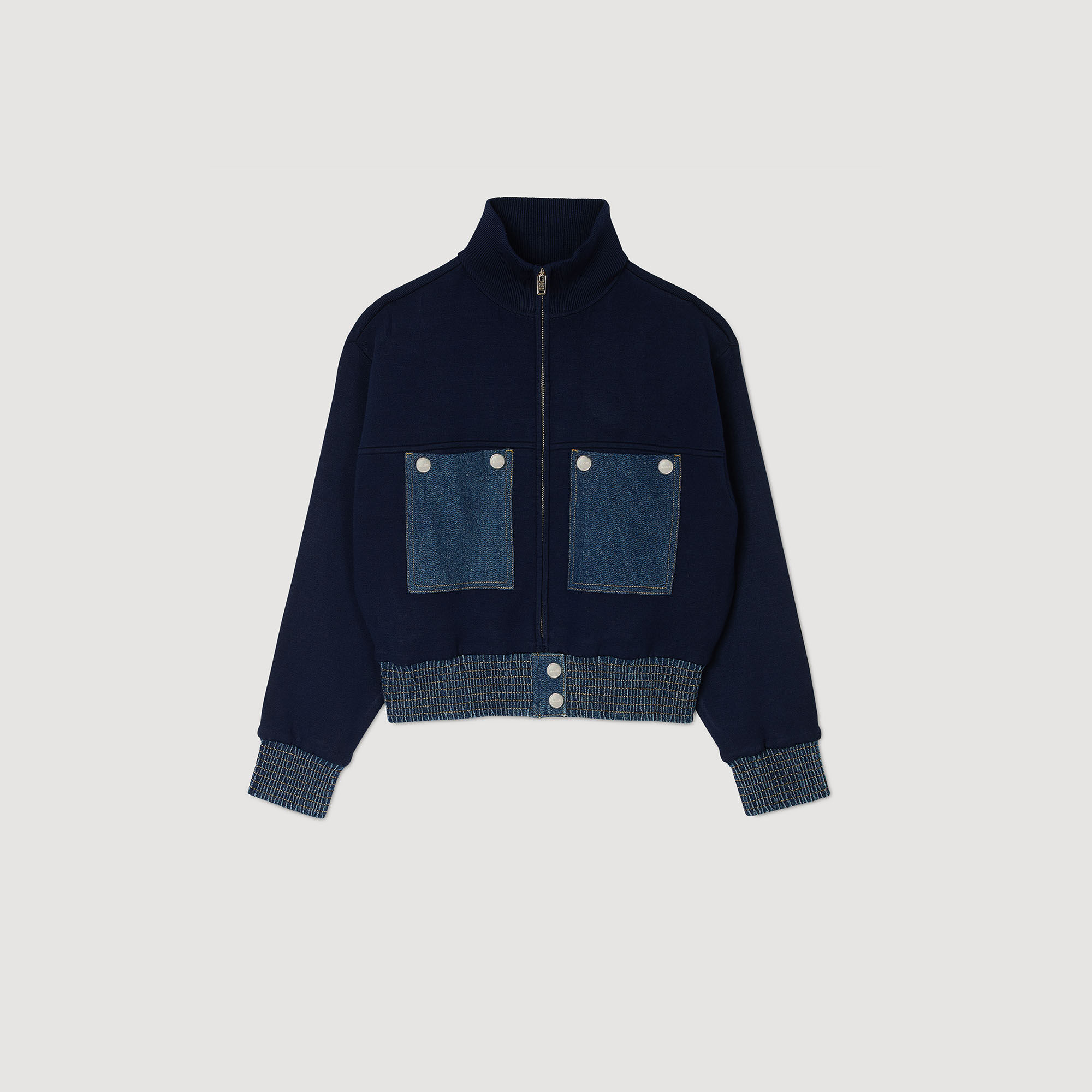 Cardicoat in maglia e denim
