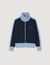 Cardigan bicolore in maglia