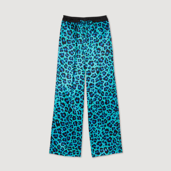 Pantaloni larghi leopardati