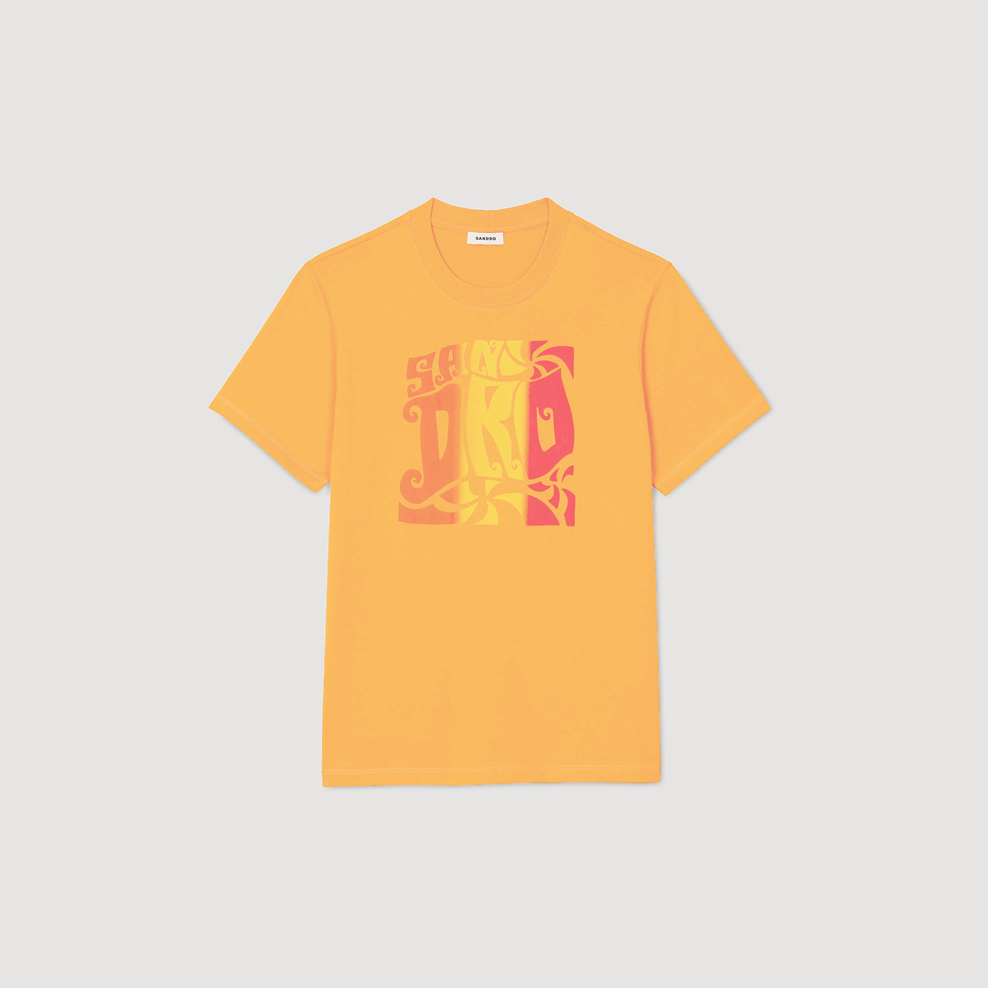 T-shirt in cotone con stampa a onde