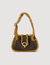 Borsa Janet pelle e montone rovesciato