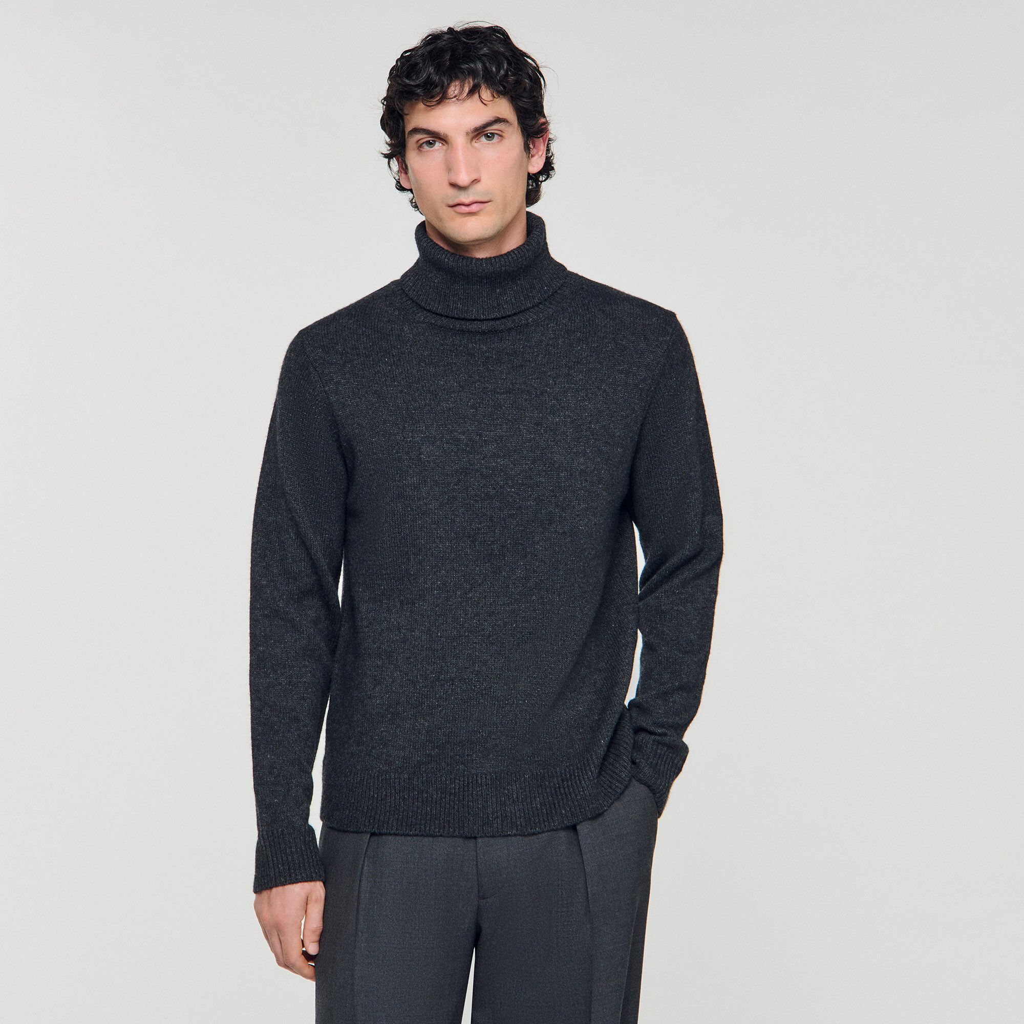 Maglione dolcevita in lana e cashmere