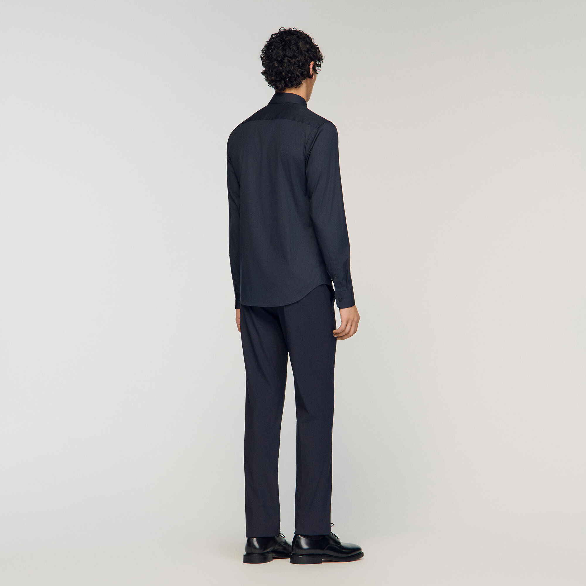 Camicia aderente in cotone stretch