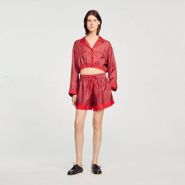 Shorts con stampa foulard