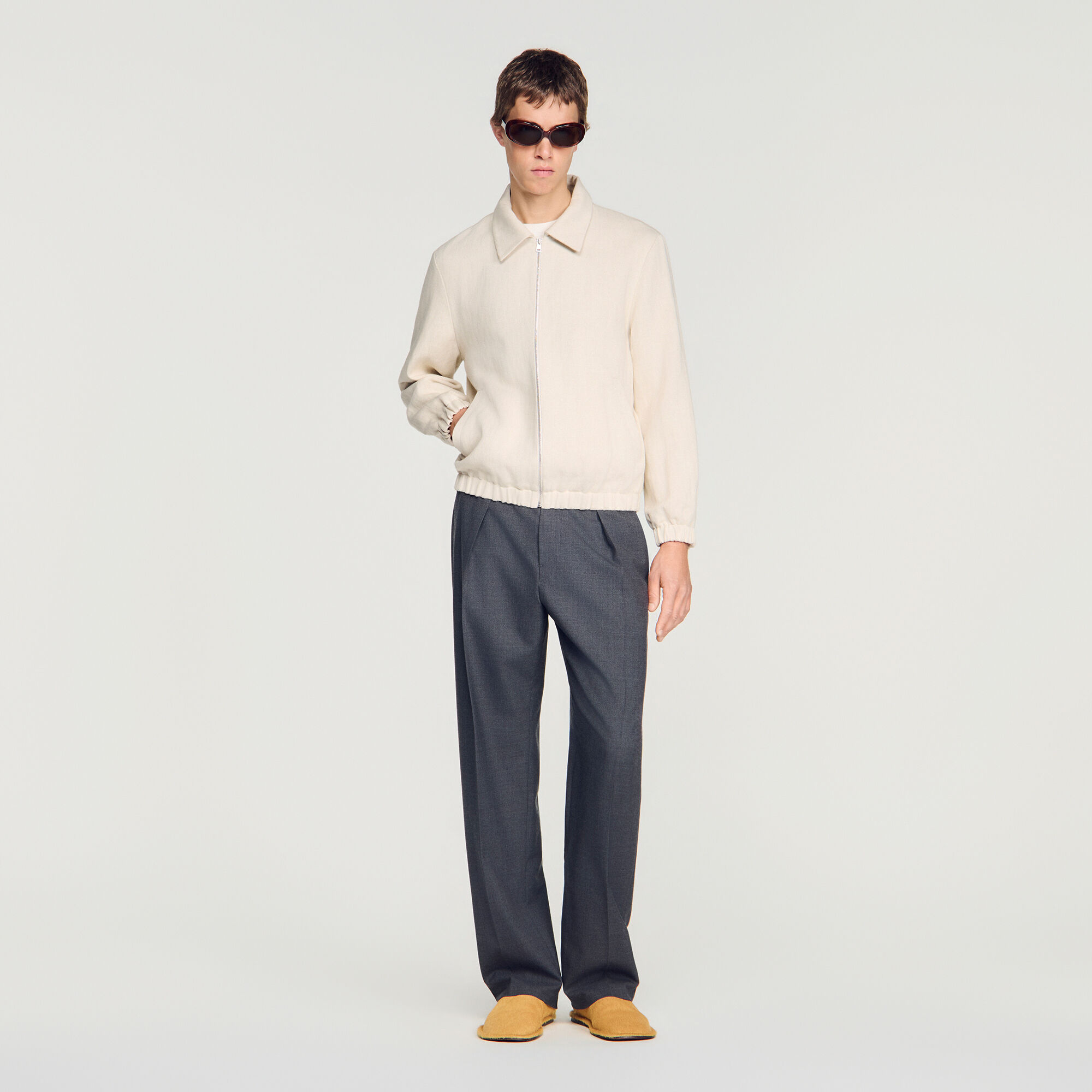 Giubbotto con zip in cotone