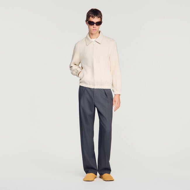 Giubbotto con zip in cotone