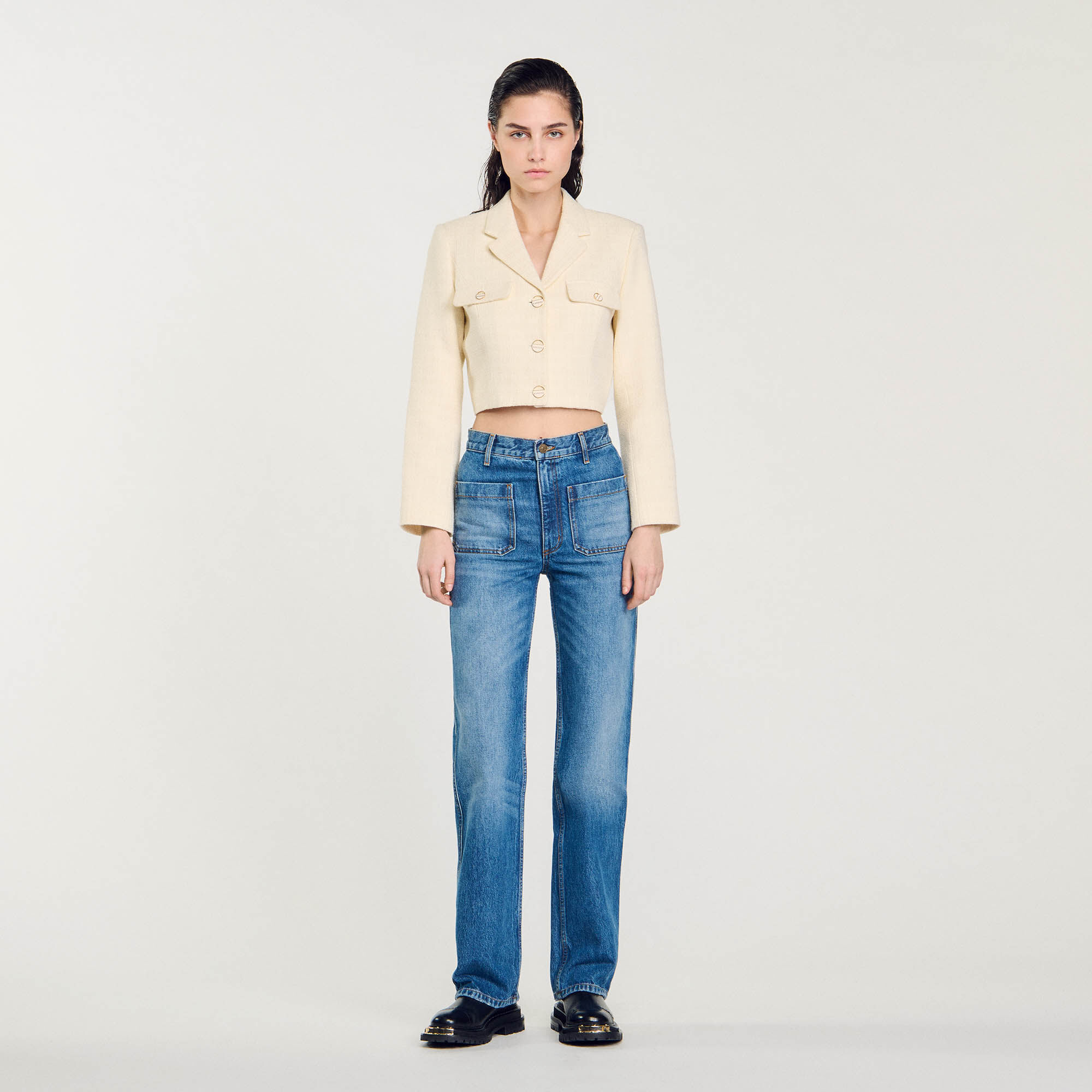 Jeans svasati délavé