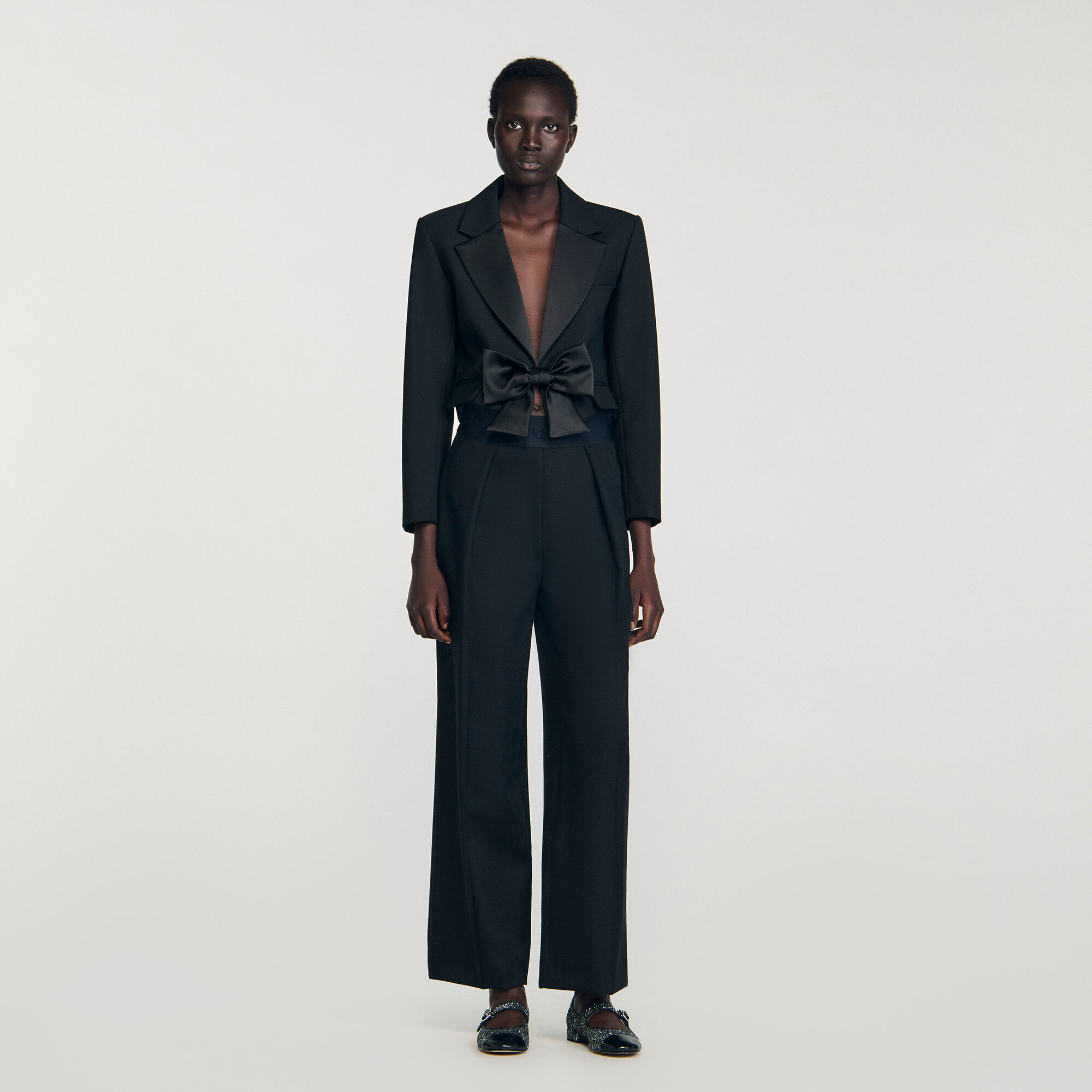 Pantaloni larghi a vita elastica