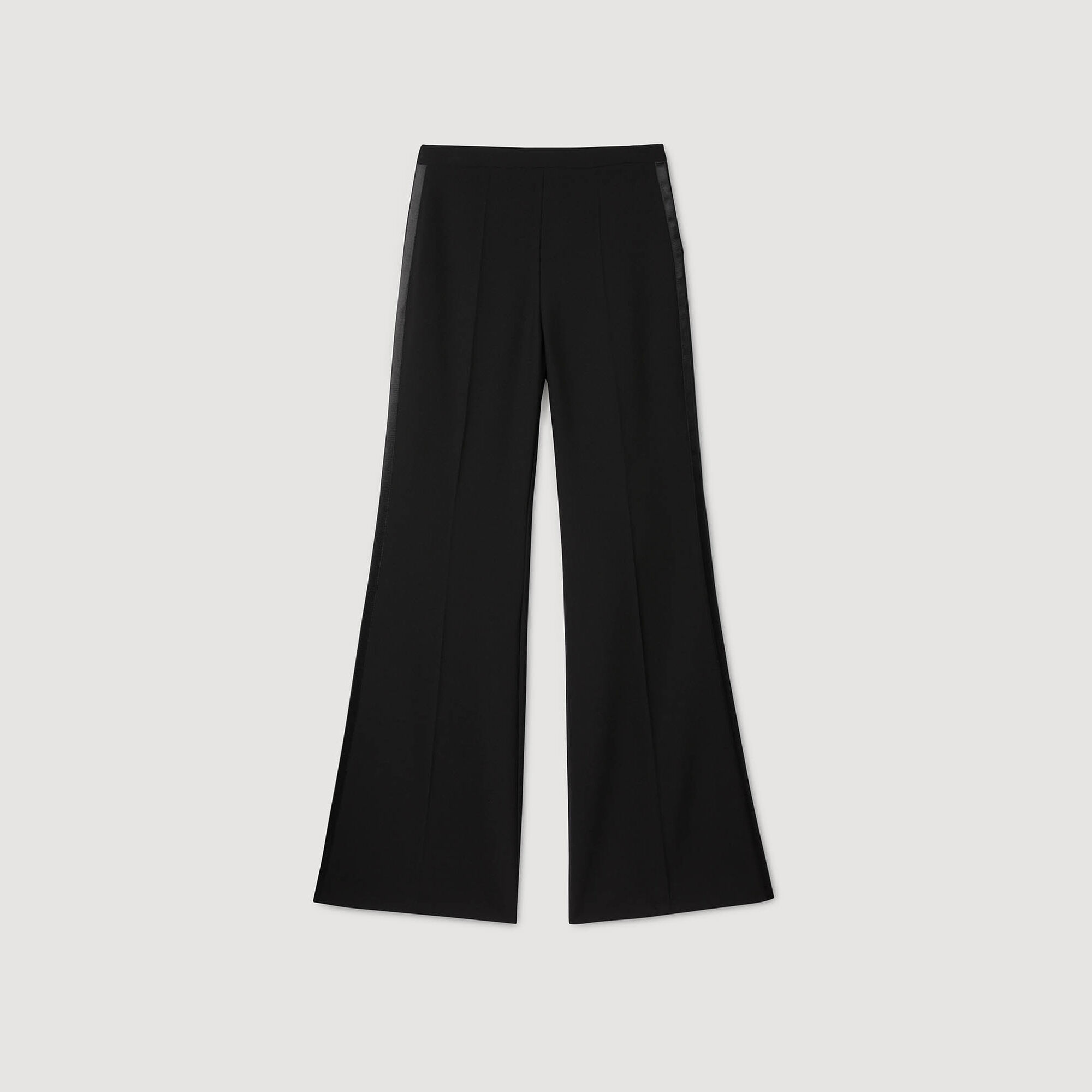 Pantaloni con banda satinata