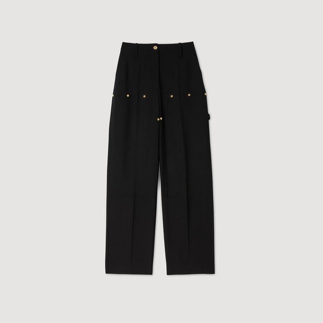 Pantaloni fluidi con rivetti