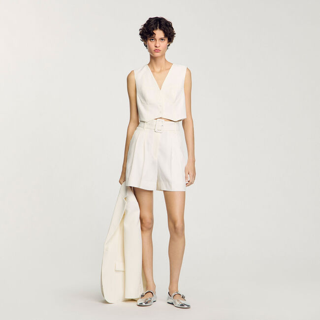 Shorts a vita alta con lustrini