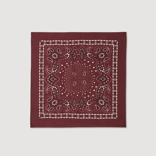Foulard in seta con stampa bandana