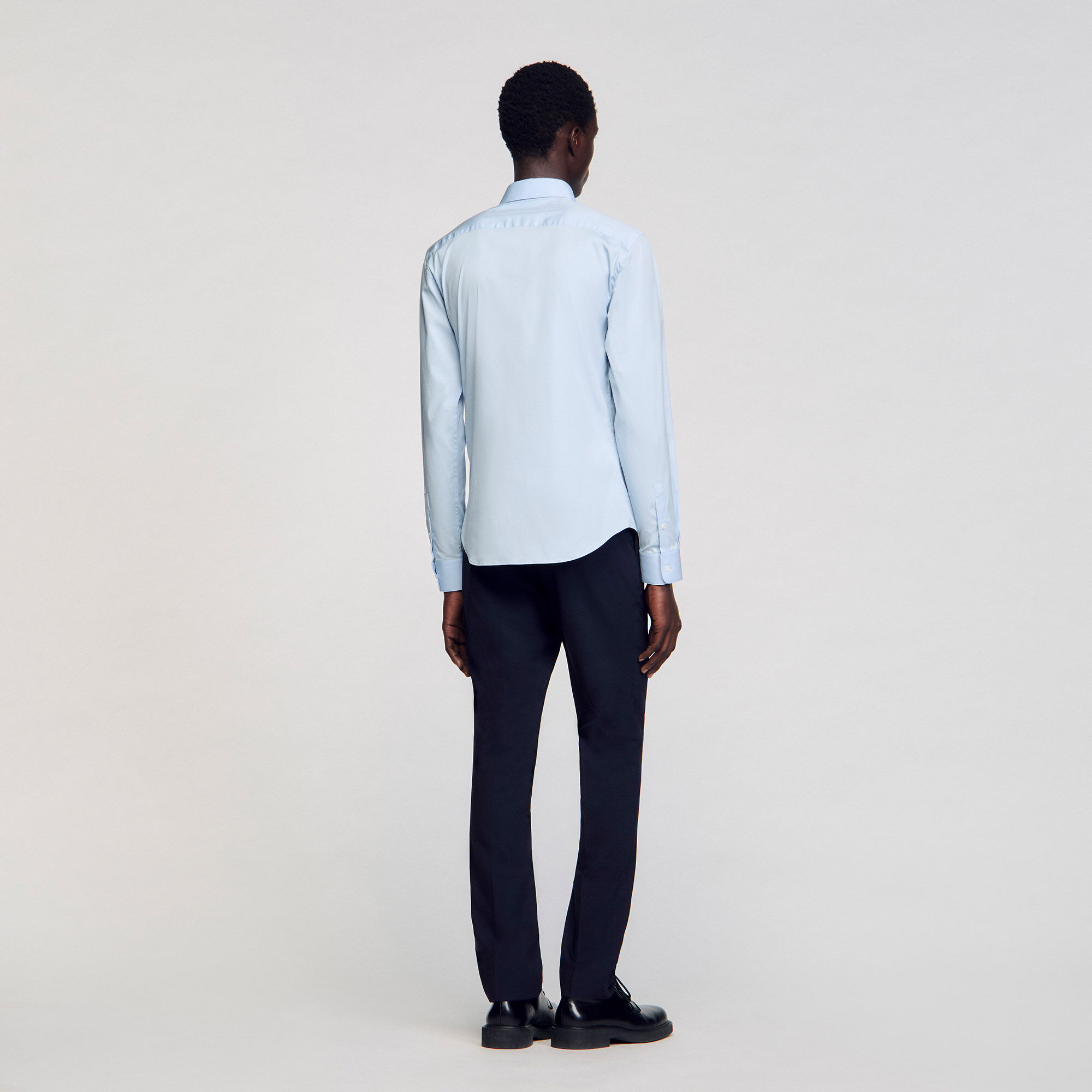 Camicia aderente in cotone stretch