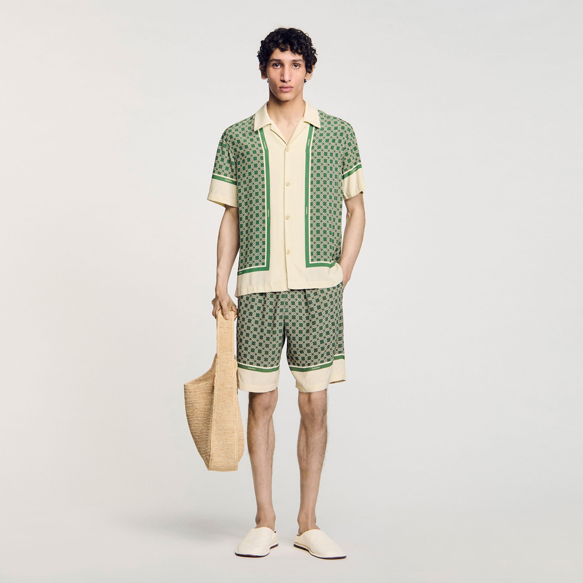 Camicia a maniche corte con stampa
