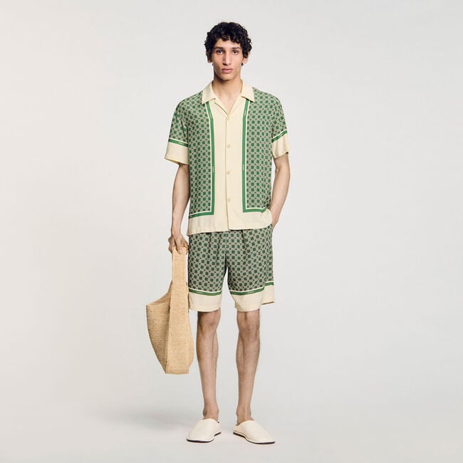 Camicia a maniche corte con stampa