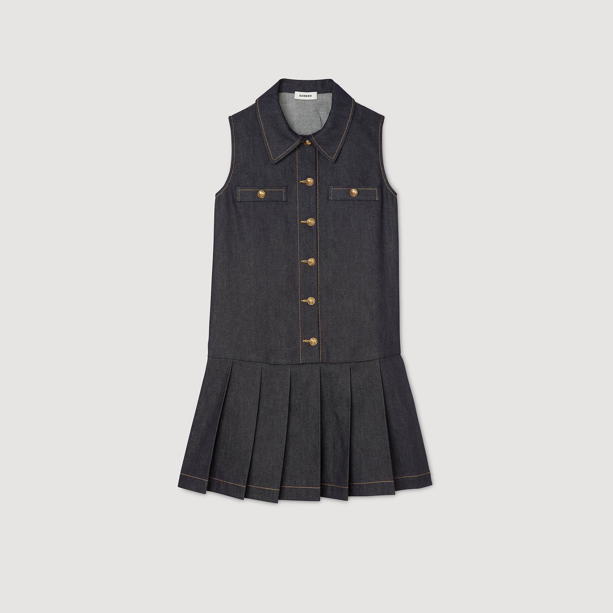 Abito corto in denim