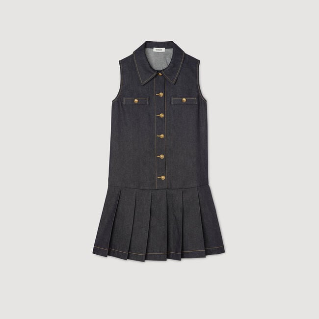 Abito corto in denim