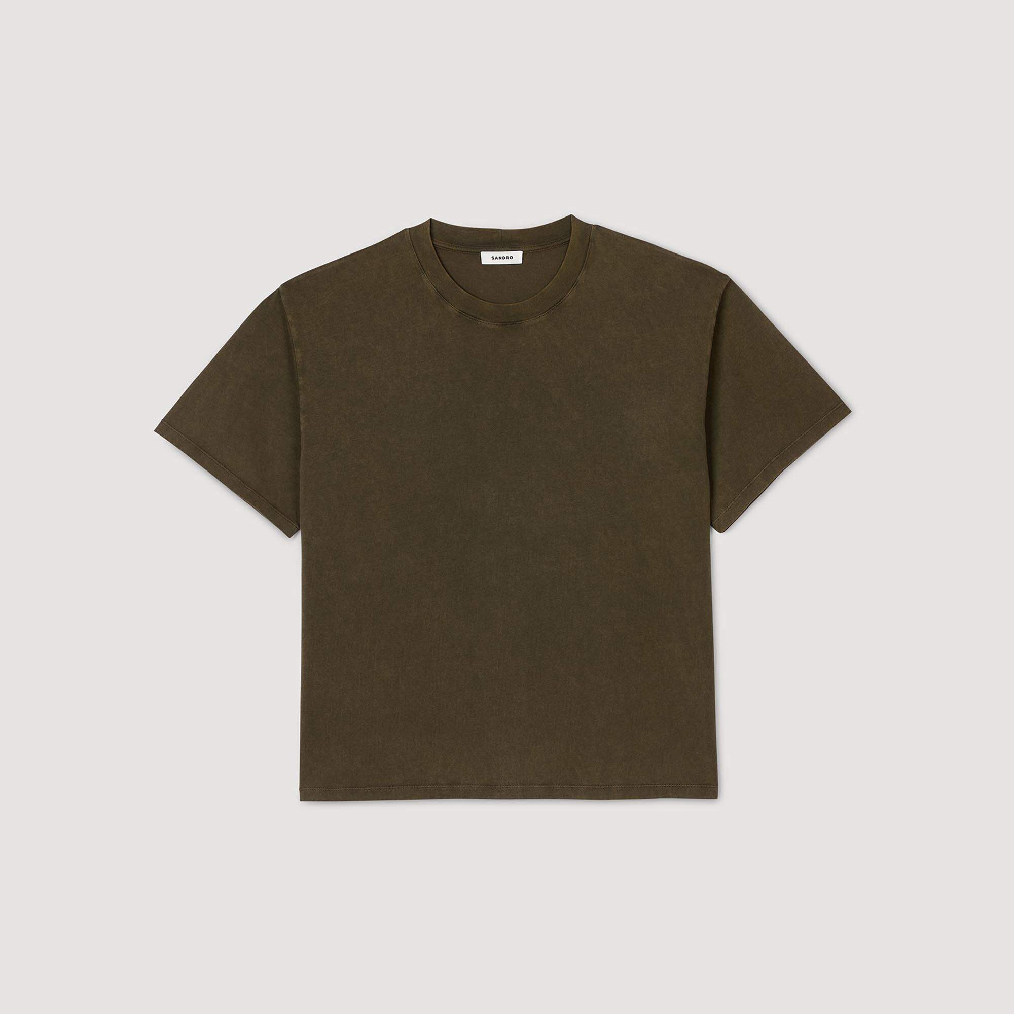 T-shirt con effetto délavé