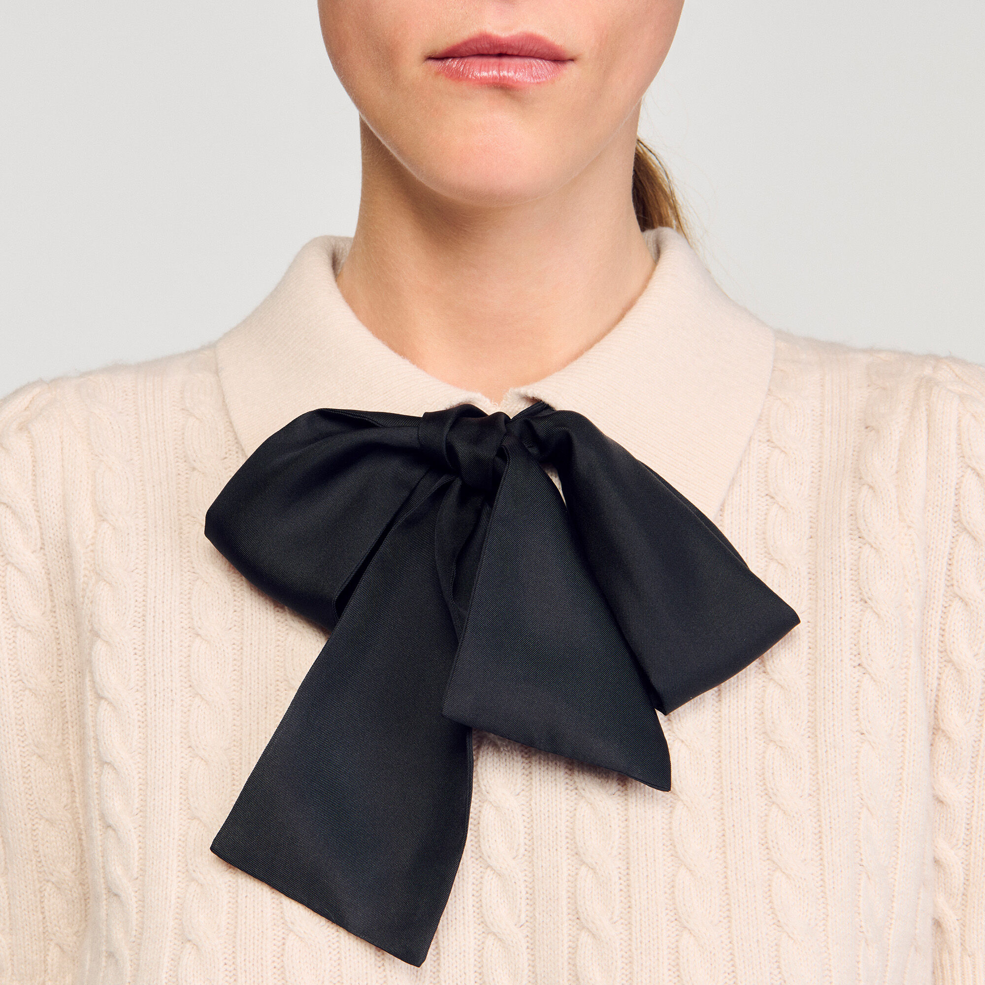 Maglione in maglia a colletto polo