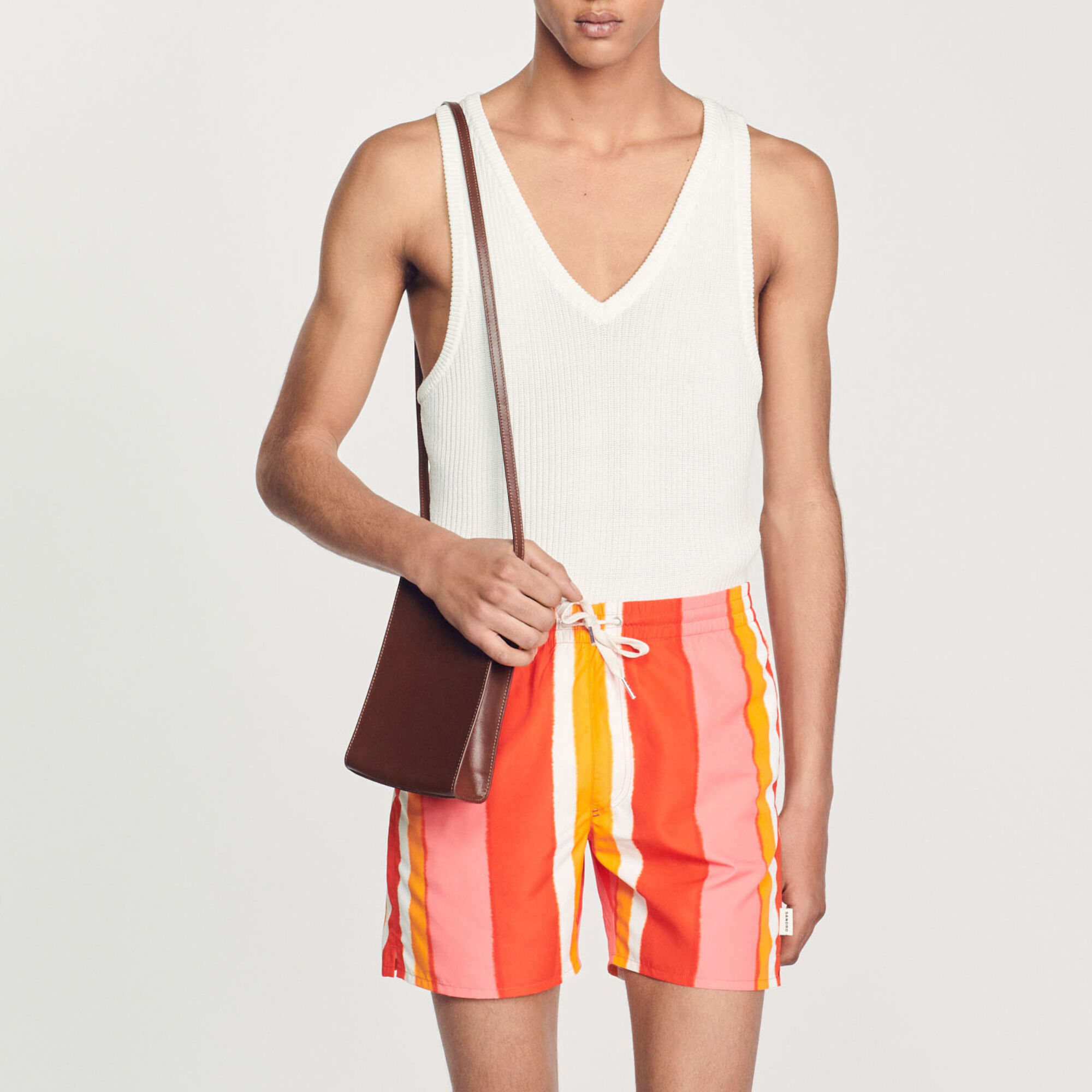Costume da bagno con stampa a righe