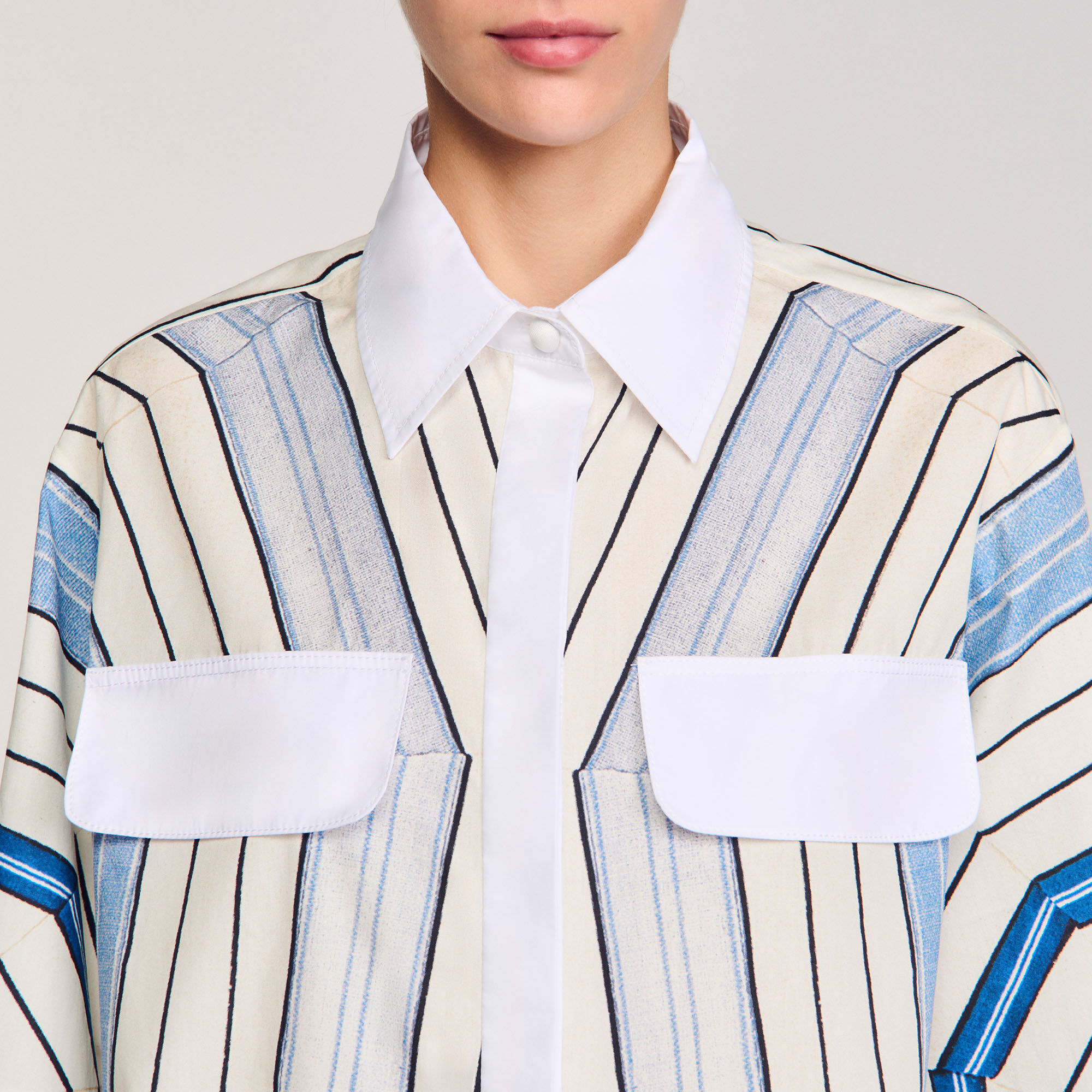 Camicia stampa a spirali