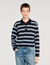 Maglione polo a righe