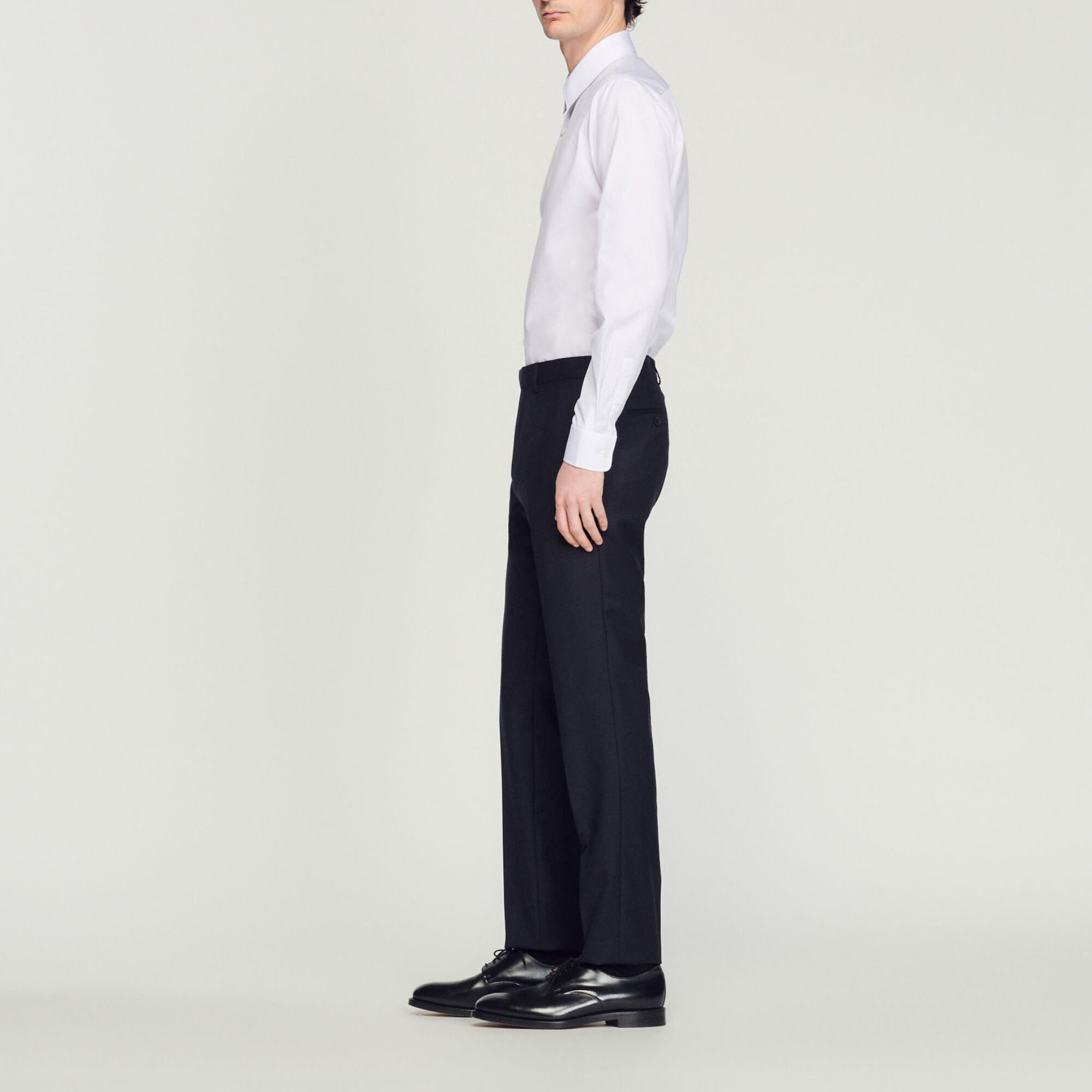 Pantaloni da completo in lana stretch