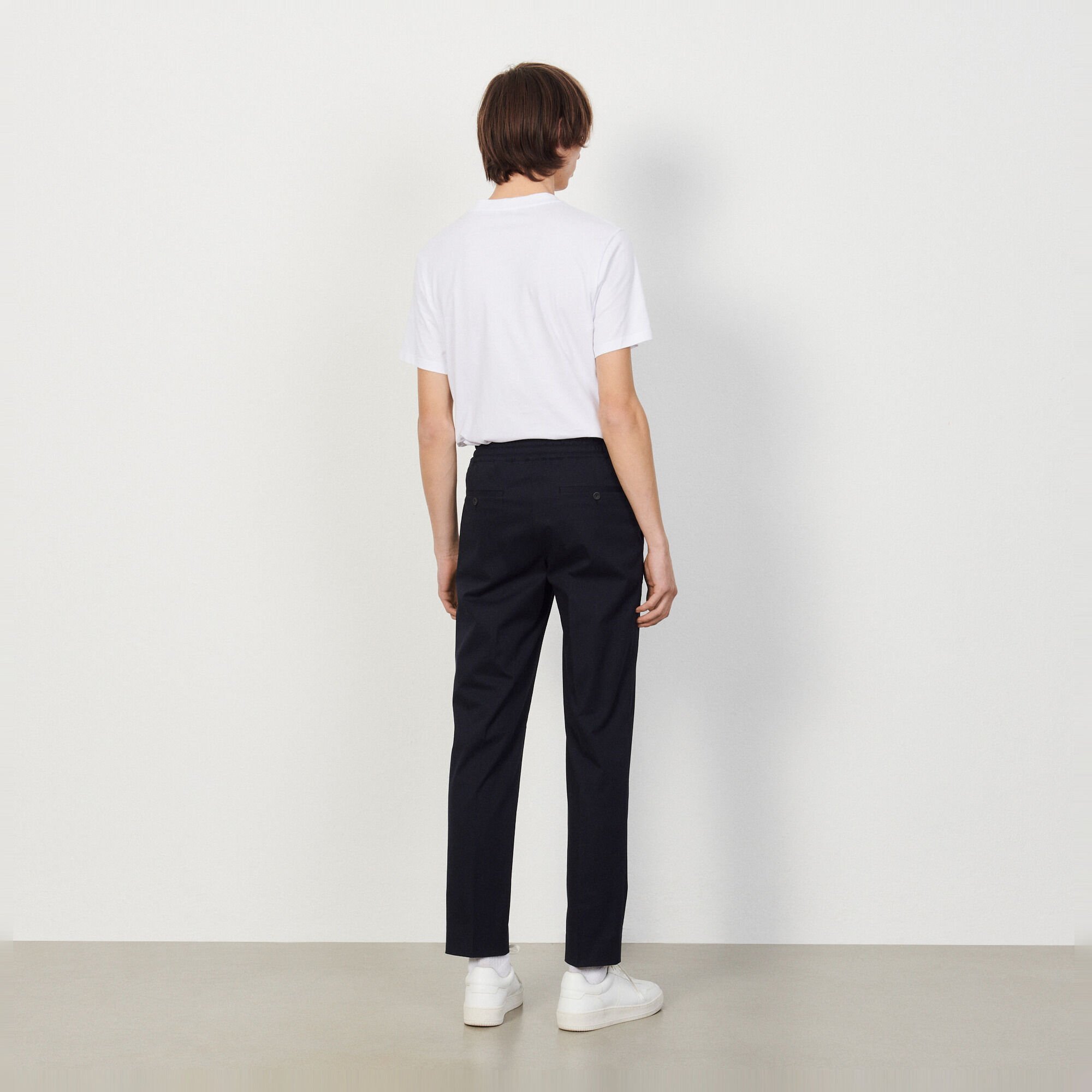Pantaloni carrot in cotone