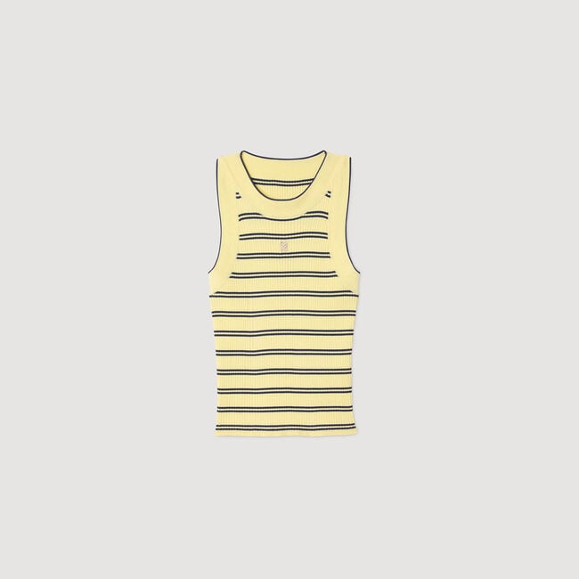 Canottiera in maglia a righe