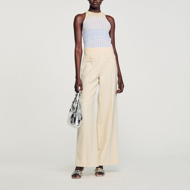 Pantaloni larghi con pince