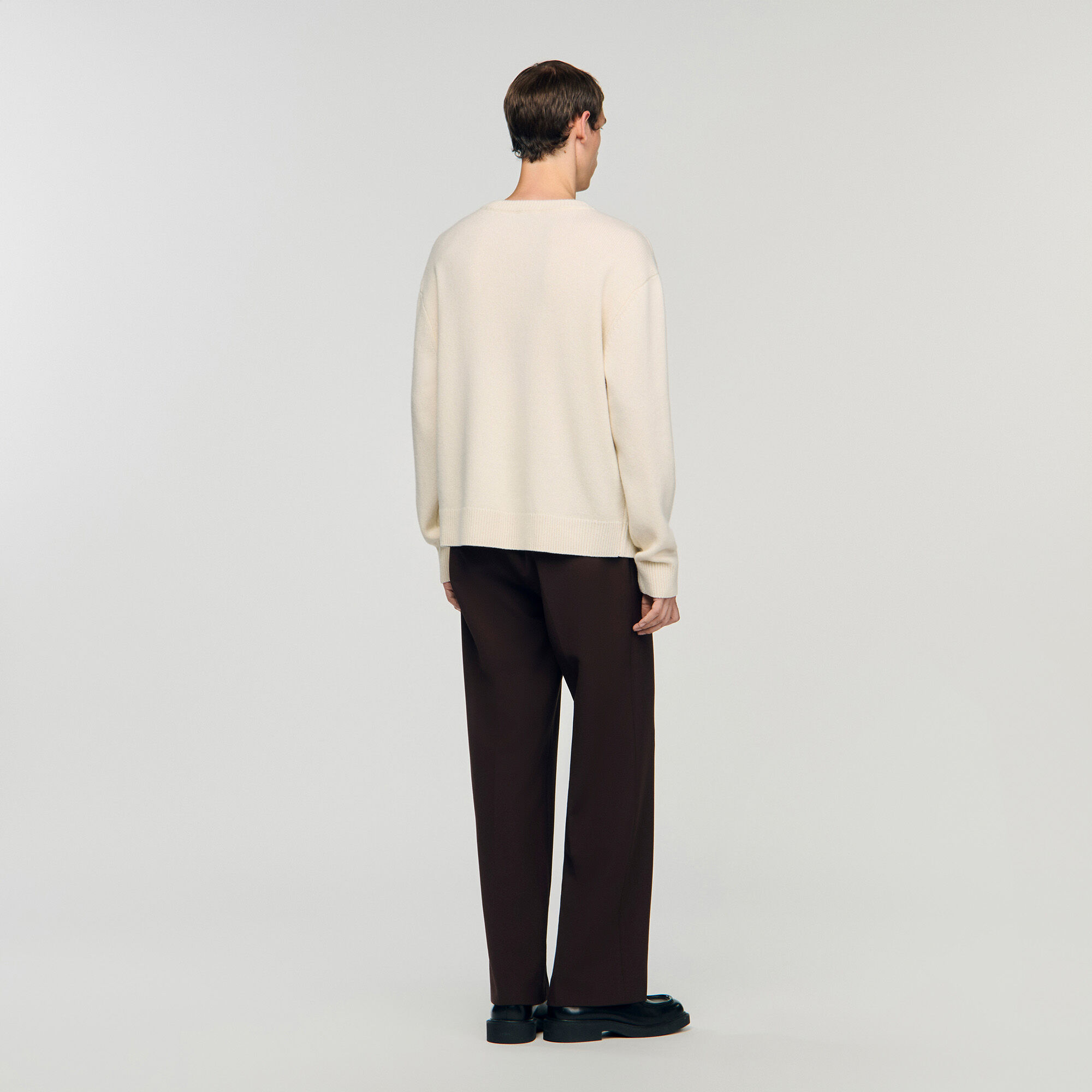 Maglione lana con dettaglio fiore