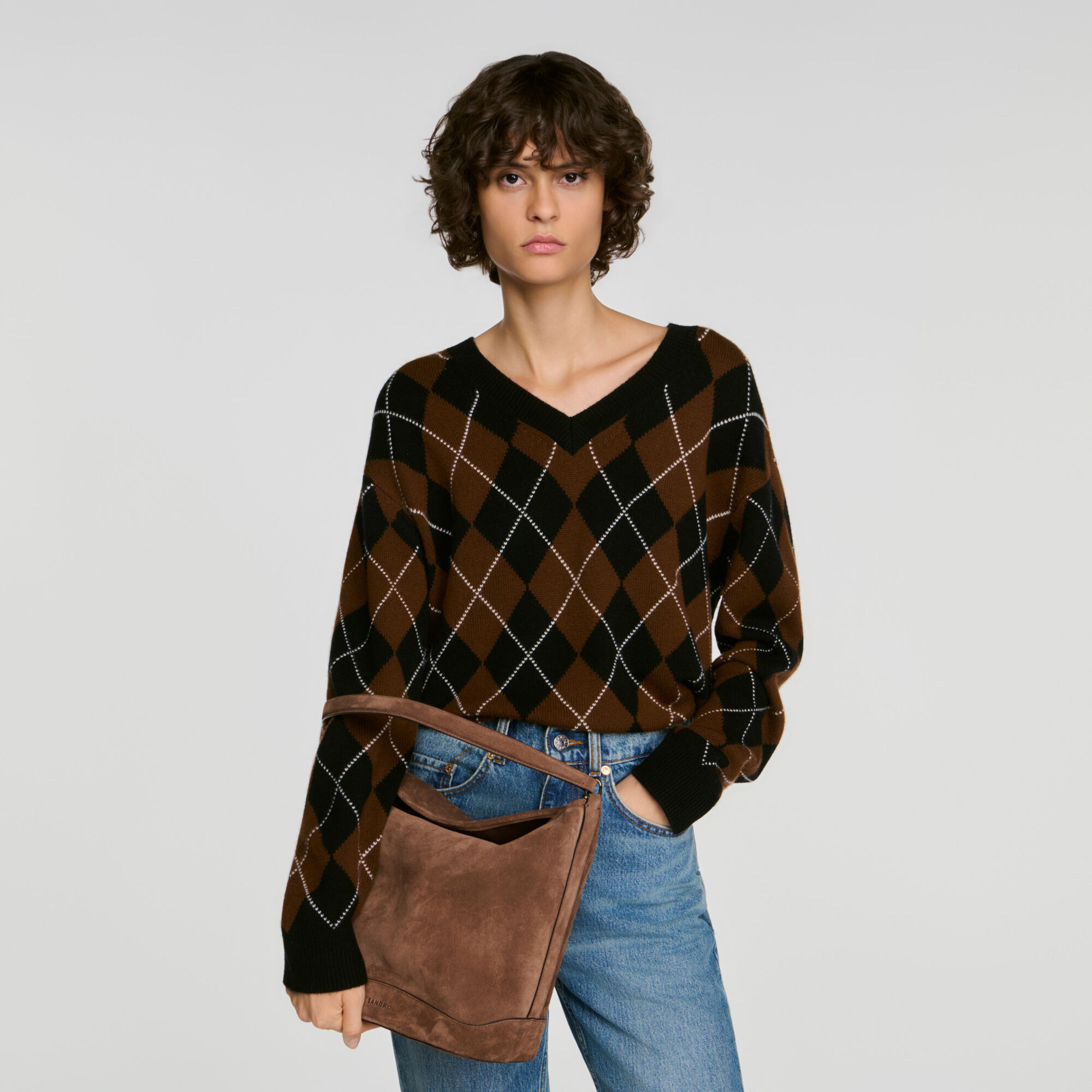 Borsa TANGOSO in pelle scamosciata