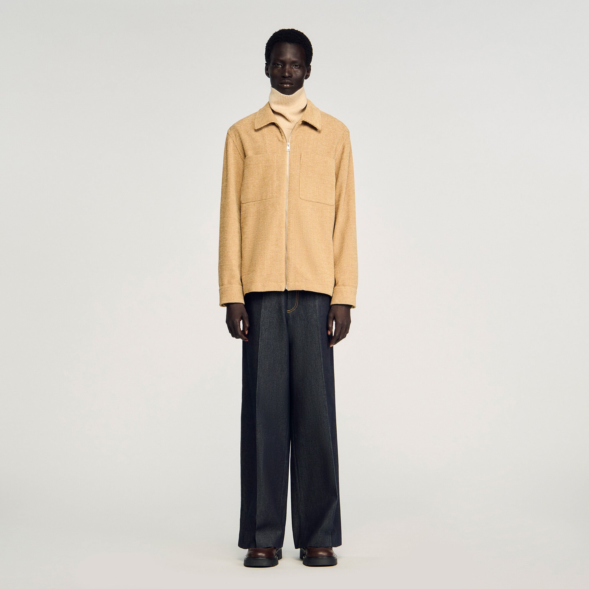 Overshirt in velluto a coste